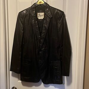 Bruno Black Leather Jacket for Men
